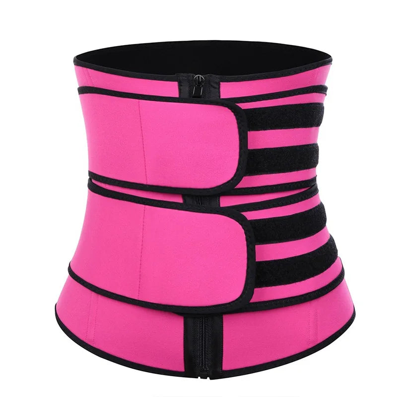 8000fcfa Corset d'entraînement en néoprène pour femmes taille plus deux ceintures serre-taille en latex avec fermeture éclair