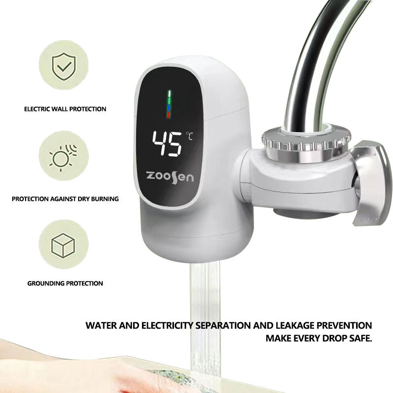 12900 FCFA Robinet de salle de bains électrique à affichage numérique Robinet d'eau Chauffe-eau électrique instantané Tête Robinet de chauffage rapide