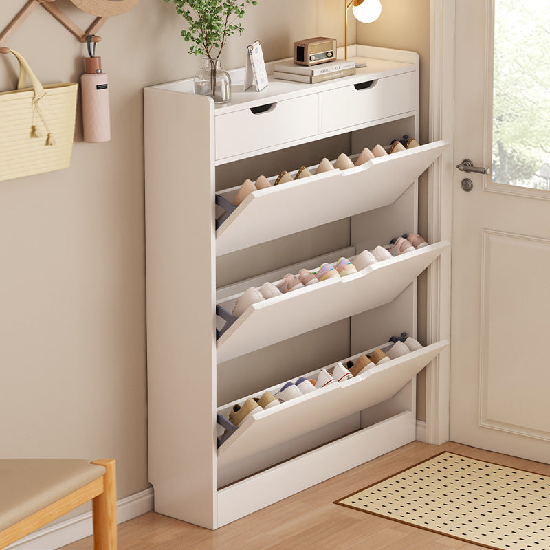 38500 FCFA Armoire à chaussures en bois à coin étroit de grande capacité avec 2 tiroirs pour le rangement