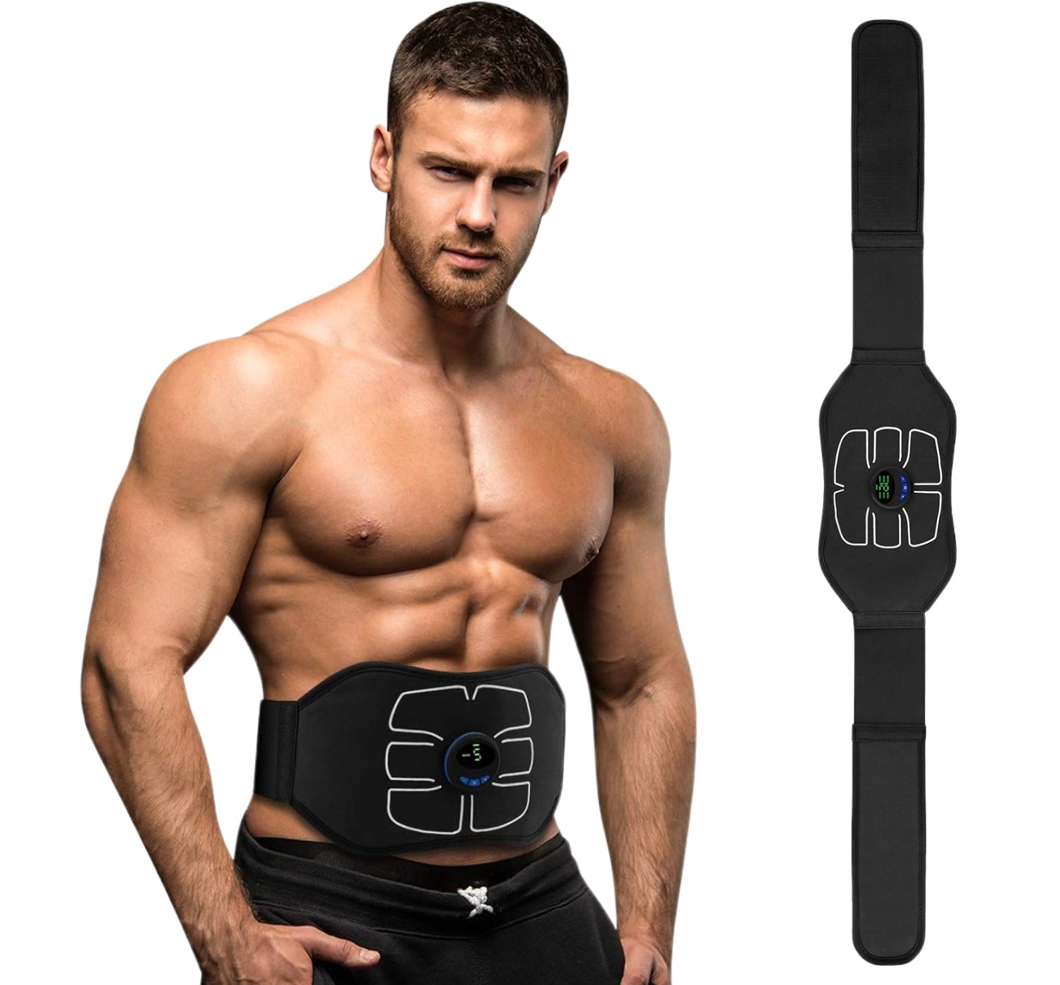 12000 FCFA EMS minceur ceinture ABS stimulateur Portable stimulateur musculaire Fitness , ceinture de tonification abdominale