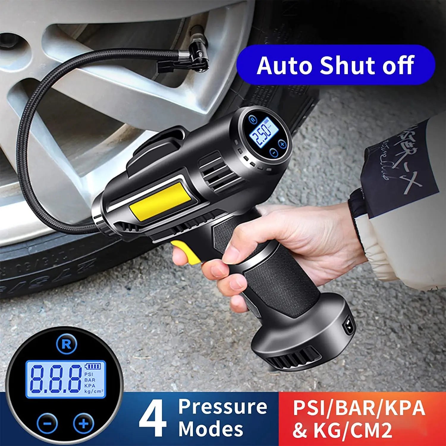 22000fcfa Outil de compression d'air pour voiture Compresseur d'air portable et pompe à air pour voiture et vélo