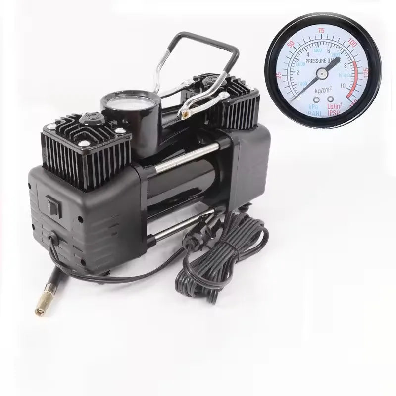 25000fcfa Compresseur d'air de voiture Pompe à pneu Gonfleur d'air automatique avec lumière LED Outil de réparation de pneu Gonfleur de pneu de voiture avec boîte à outils