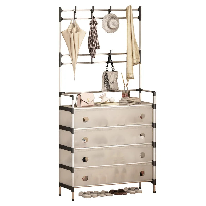 13000fcfa Porte-manteau visuel anti-poussière Simple multi-fonction étagère à chaussures sur pied location maison support de stockage multicouche