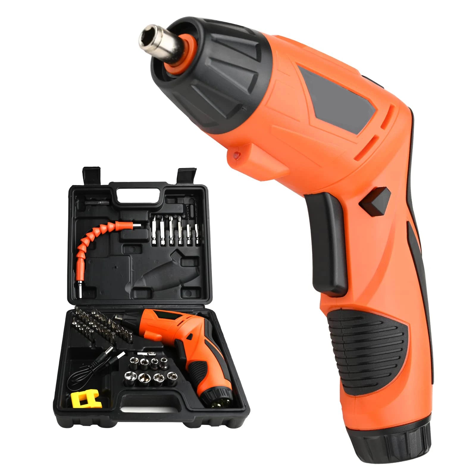 23000fcfa Tournevis électrique sans fil Outils à main électriques à vis rechargeables avec tête pivotante Flash Light 47 pcs Bit Set