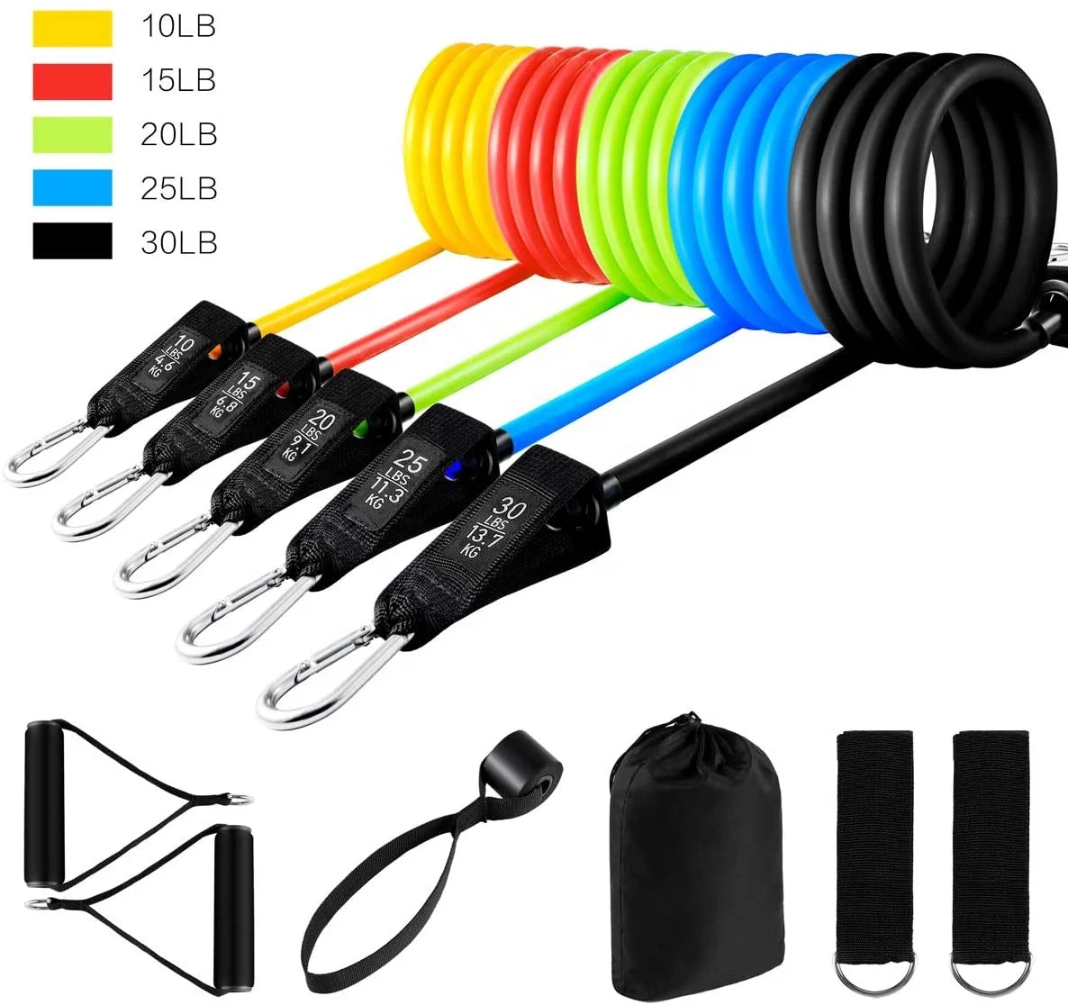 10000fcfa Ensemble de bandes de résistance 150lb, bandes de Fitness