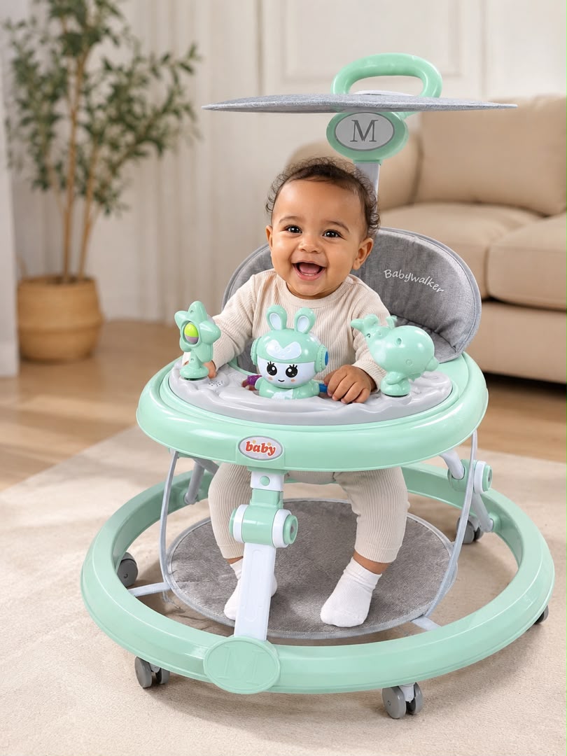 25000fcfa Trotteur Bébé Multifonction avec Pare-soleil – Confort, Éveil et Sécurité