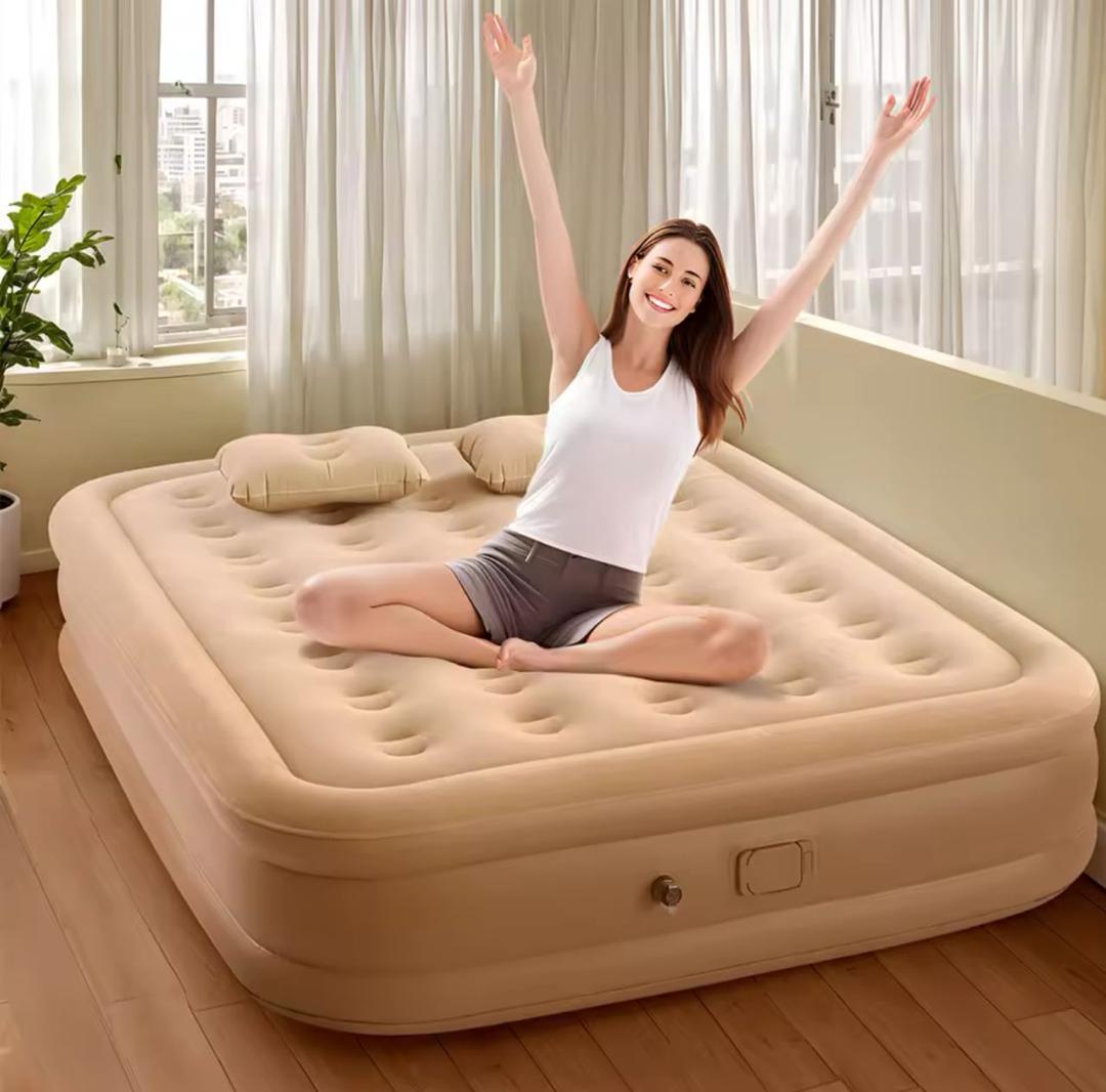 38000fcfa matelas gonflable 2 places + pompe intégré