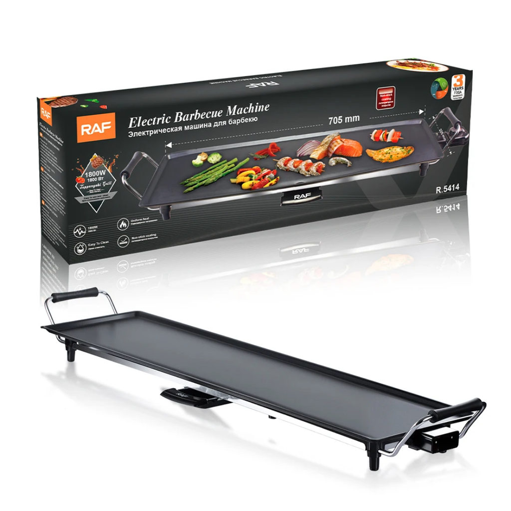 30000fcfa Plancha Électrique RAF R.5414 – Barbecue et Grillades Sans Fumée
