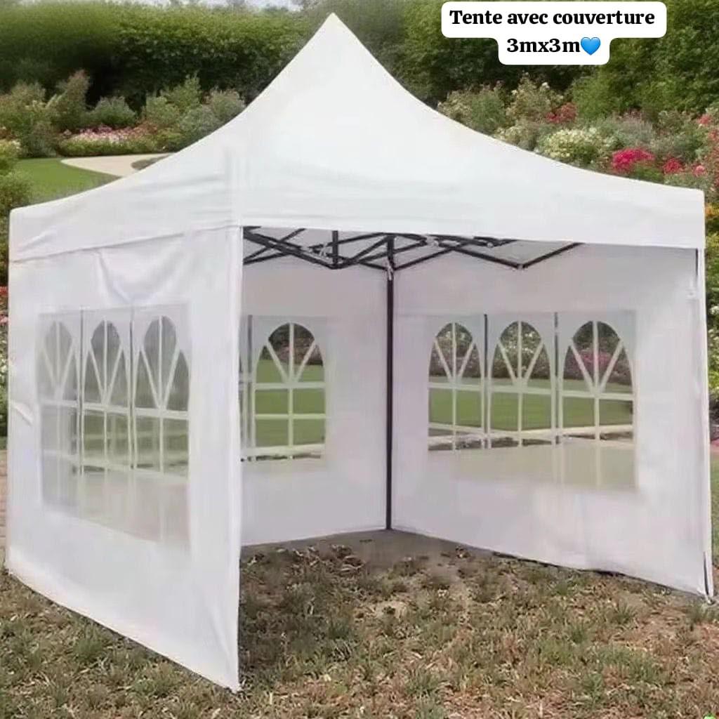 60000fcfa Tente Pliante Pliable 3x3 m avec Parois Latérales – Abri Étanche pour Événements et Réceptions