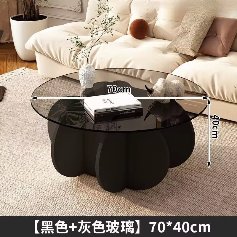 30000fcfa Table Basse Design Ronde en Verre Trempé – Élégance et Modernité