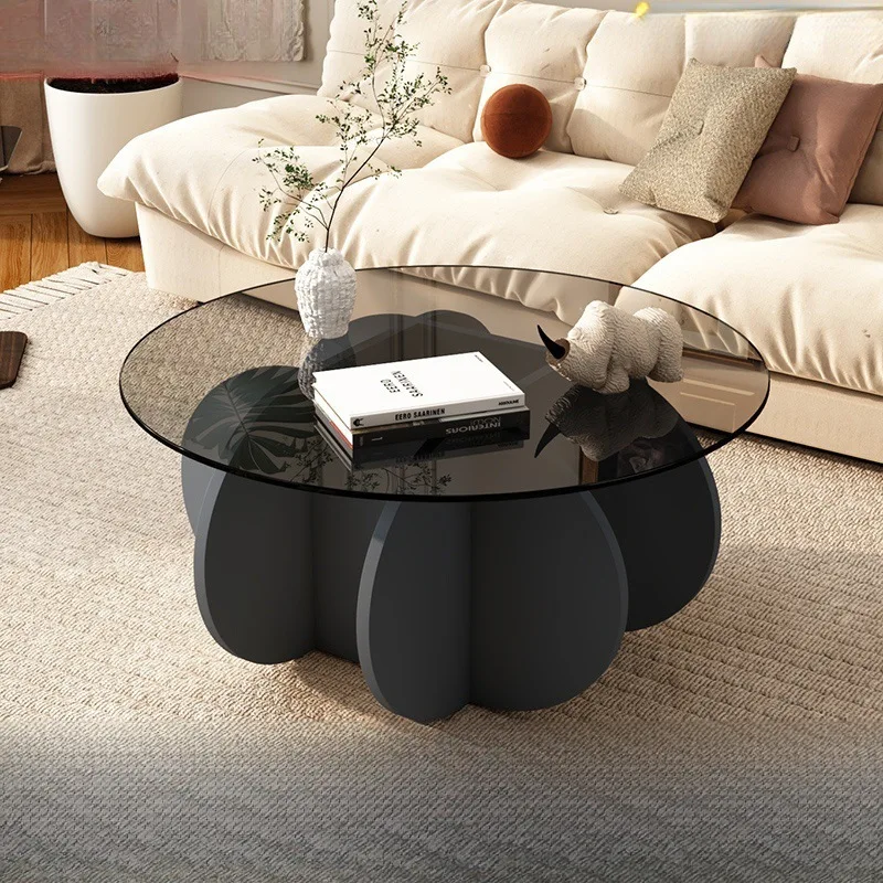 30000fcfa Table Basse Design Ronde en Verre Trempé – Élégance et Modernité