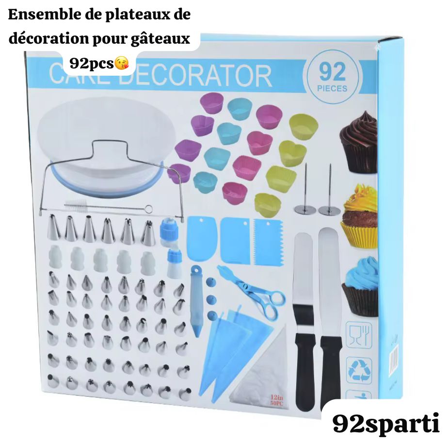 15000fcfa Cet ensemble complet de décoration pour gâteaux 92pcs
